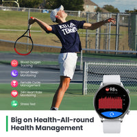 Solar Plus RT3 Smart Watch - Multi-Function Fitness Tracker with Heart Rate Monitor