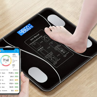 Bluetooth Smart Body Fat Digital Scale - HD LCD Body Composition Analyzer
