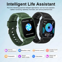 Sporty Smart Watch - Multi-Function Fitness Tracker with Steel Band
