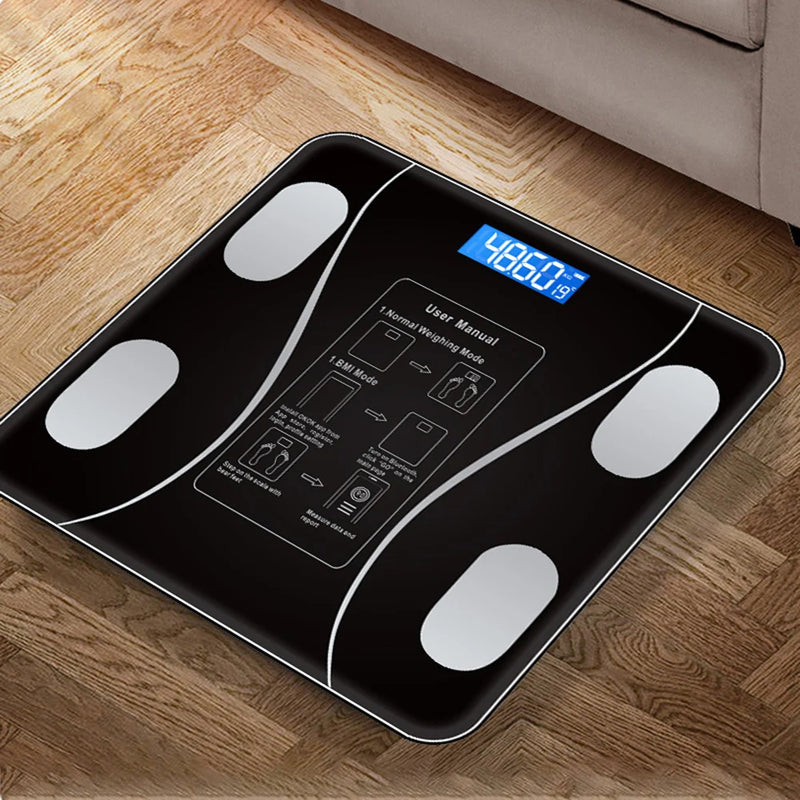 Bluetooth Smart Body Fat Digital Scale - HD LCD Body Composition Analyzer