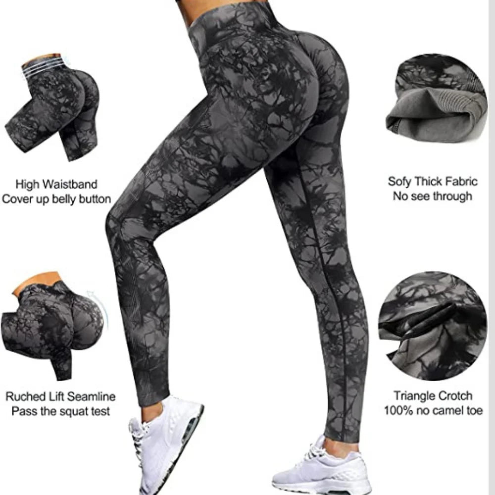 Tie-Dye Booty-Lift Fitness Leggings