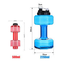 Innovative Water-Filled Dumbbell Bottle - 2-in-1 Fitness Hydration