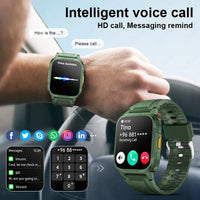 Sporty Smart Watch - Multi-Function Fitness Tracker with Steel Band