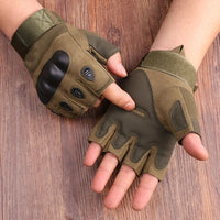 Half Finger Tactical Sports Gloves - Breathable Nylon Training Gloves for Outdoor Activities