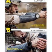 NORTH EDGE Men's Sport Digital Watch - 5ATM Water Resistant Tactical Watch with Alarm