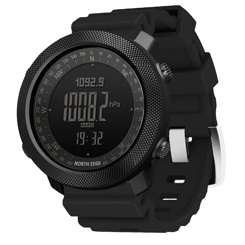 NORTH EDGE Men's Sport Digital Watch - 5ATM Water Resistant Tactical Watch with Alarm