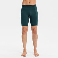 Men's Quick-Dry Crossfit Compression Tights - 2-in-1 Gym Shorts with Pocket