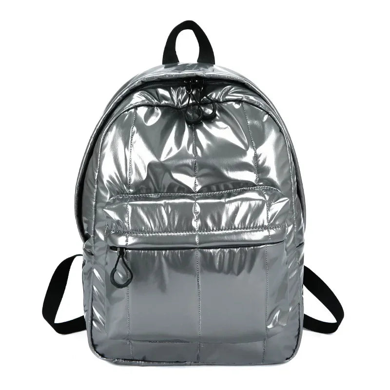 Glossy Nylon Sports Backpack - 20L Embossed Design