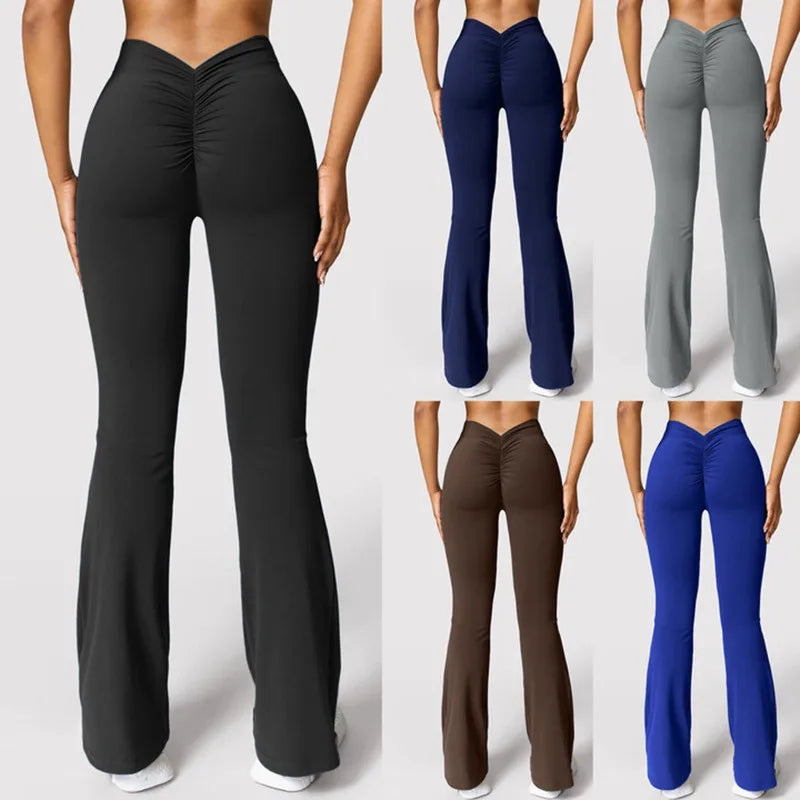 High-Waist Flare Pocket Leggings