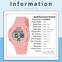 Luxury Waterproof Digital Sport Watch - 5Bar Water Resistant PU Band Watch