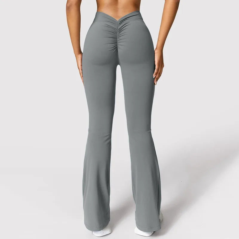 High-Waist Flare Pocket Leggings