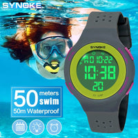 Luxury Waterproof Digital Sport Watch - 5Bar Water Resistant PU Band Watch